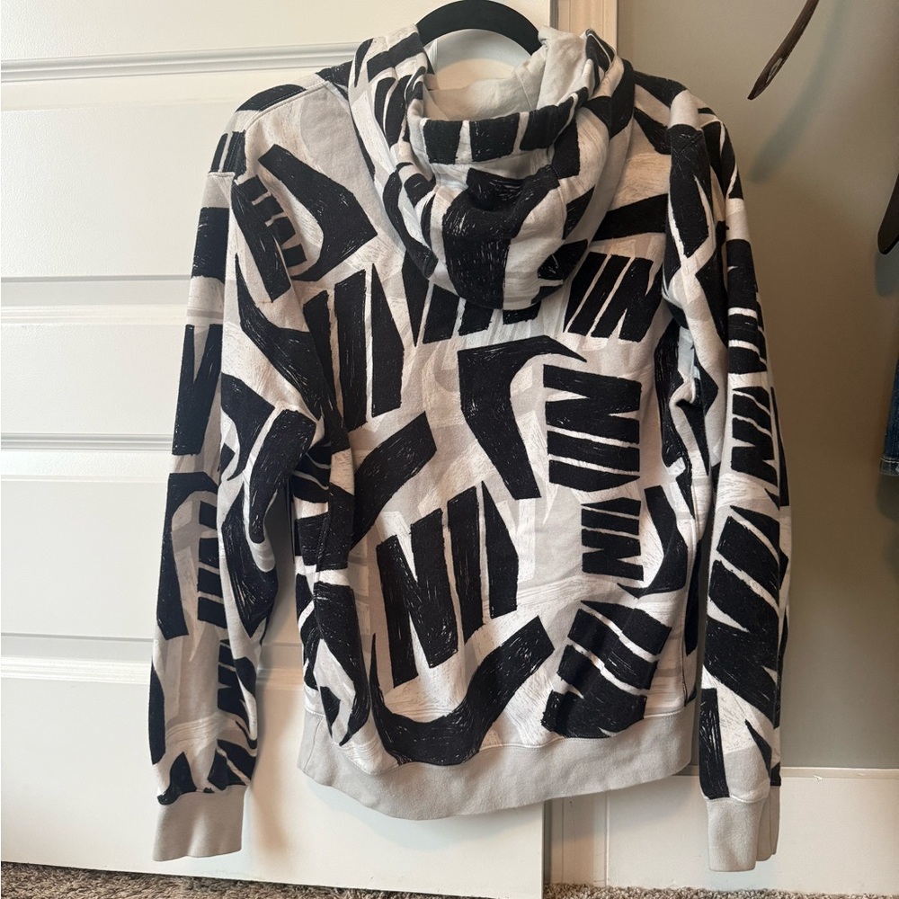 Nike Black and White Hoodie